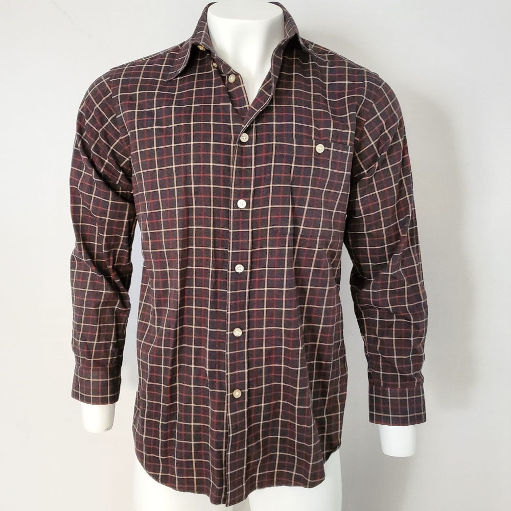 Orvis Mens Size M Flannel Button-down
